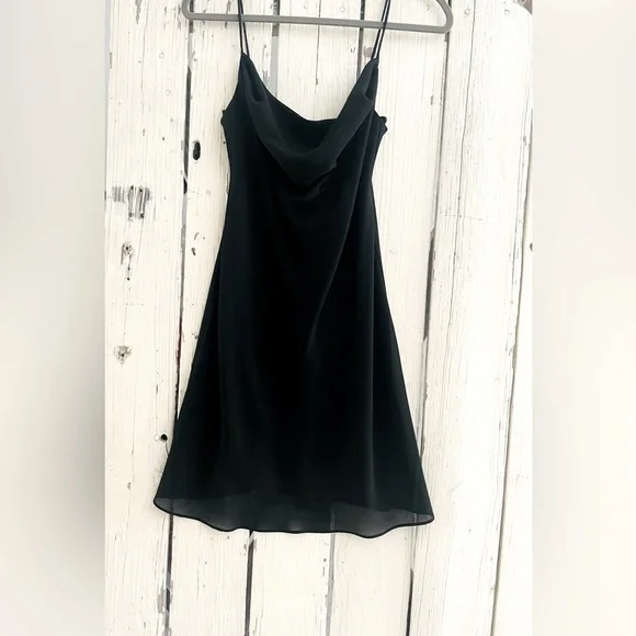 Jump | Dresses | Jump Apparel Vintage Black Dress With Cowl Neckline  Juniors Size | Poshmark